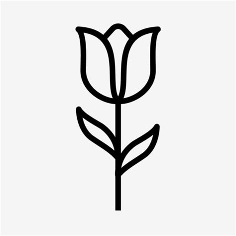 Tulip Outline Vector Art, Icons, and Graphics for Free。